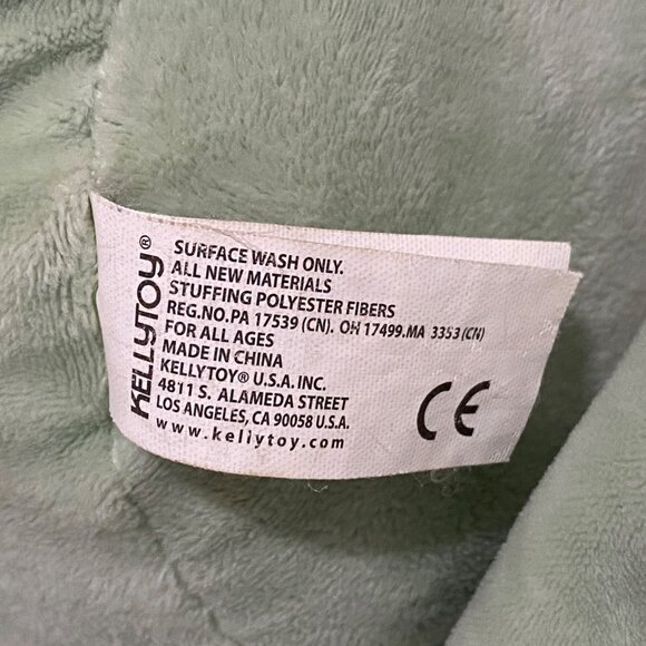 Kellytoy Triceratops Dinosaur Plush Rattle 20" Green Stuffed Animal Baby Toy - Picture 6 of 7